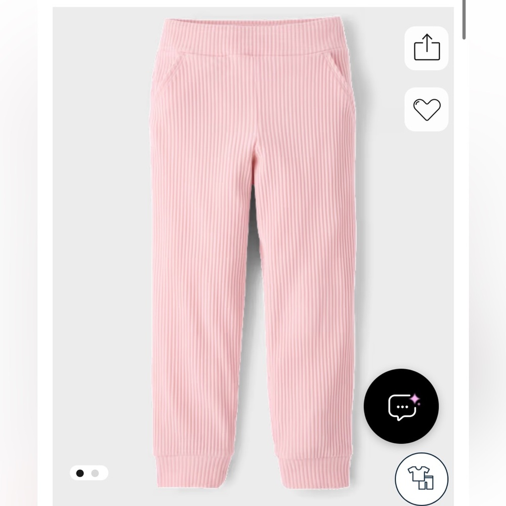 The Children's Place Pink Plush Ribbed Pants